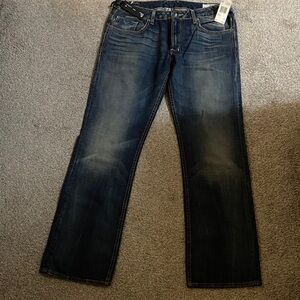 Buffalo David Bitton Men's Dark Blue Slim Straight Jeans
